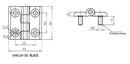 Industrial Hinges with Zinc Alloy 50x50mm 1 Pair