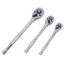 Heavy Duty Ratchet Handle 1/2" 3/4" 1/4" Chrome Vanadium 3PCs set freeshipping - Aimtools