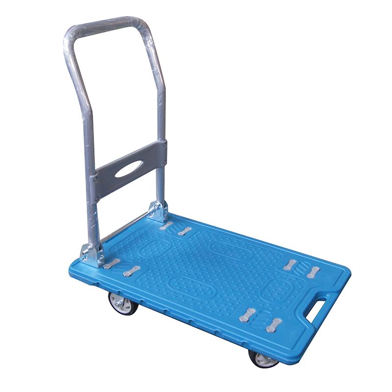 Heavy Duty Light Weight Fold Platform Plastic Trolley Cart Warehose 150Kg freeshipping - Aimtools