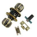 Decorative Door Knob Handles Lock Latch Privacy without key