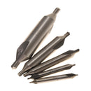 TOPWAY 6pcs 60 Deg HSS Center Drill Bit 1/1.5/2/2.5/3/5mm freeshipping - Aimtools