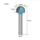 Round Nose Cove Core Box Router Bit 5PCs Set 6mm