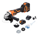 UNI-FIT Cordless Angle Grinder Brushless 2 Batteries 21V