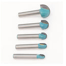 Round Nose Cove Core Box Router Bit 5PCs Set 6mm