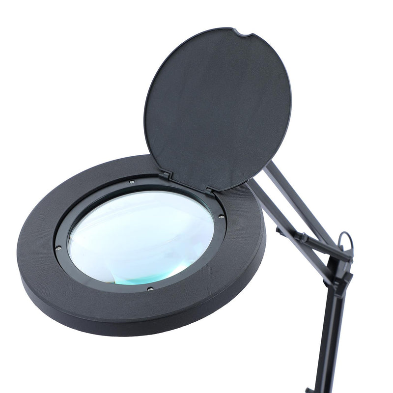 NUF 8X LED Magnifying Light with 60CM Stand 200mm Black-White